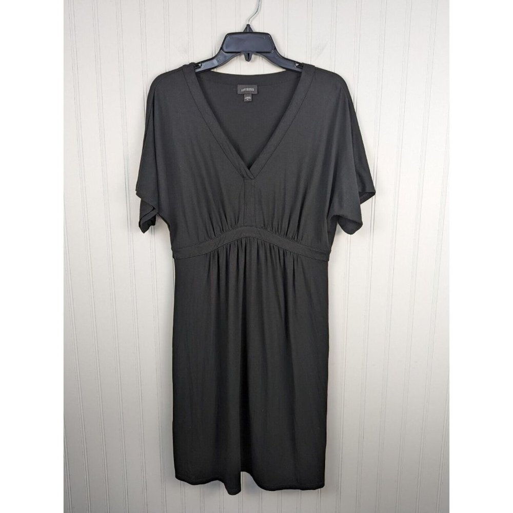 J.JILL Wearever Black Jersey Casual Dress Modest Stretch Dolman Sleeves Size‎ XS